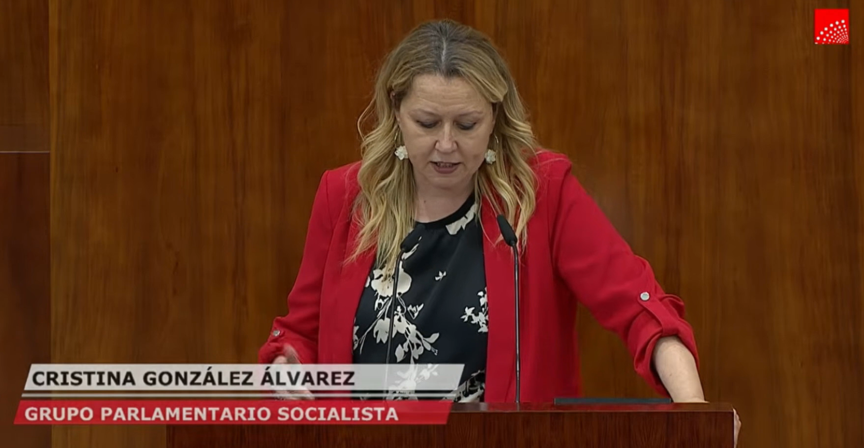 Cristina González en la Asamblea de Madrid